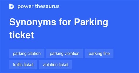 parking ticket synonyms.